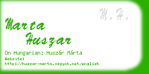 marta huszar business card